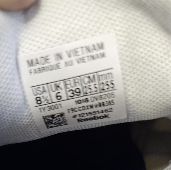 White Sneakers with Pink and Yellow Reebok Royal Bridge 2.0 Classics S 8.5 - Picture 9 of 9